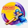 Batsman playing cricket championship sports Royalty Free Stock Photo