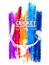 Batsman playing cricket championship sports Royalty Free Stock Photo