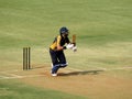 Batsman running after hitting shot, batsman taking run. Royalty Free Stock Photo