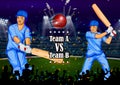 Batsman sports Player playing game of cricket Royalty Free Stock Photo