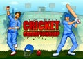 Batsman sports Player playing game of cricket Royalty Free Stock Photo