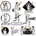 Batsman sports Player playing game of cricket Royalty Free Stock Photo