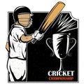 Batsman sports Player playing game of cricket Royalty Free Stock Photo