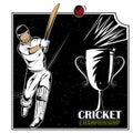 Batsman sports Player playing game of cricket Royalty Free Stock Photo