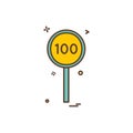 batsmen hundred cricket icon vector design