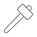 Battel hammer icon element of weapon icon for mobile concept and web apps. Thin line battel hammer icon can be used for web and