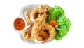 Batter-fried prawns, seafood samui Royalty Free Stock Photo