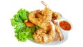 Batter-fried prawns, seafood samui Royalty Free Stock Photo