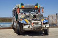 Battered Filipino jeepney. Royalty Free Stock Photo