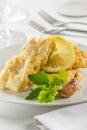 Battered hake fillets Royalty Free Stock Photo