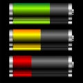 Batteries with charge levels