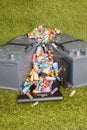 Batteries - Collection of batteries of various types Royalty Free Stock Photo