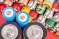 Batteries of different size Royalty Free Stock Photo