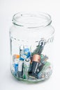 Batteries jar Royalty Free Stock Photo