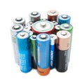 Batteries stack Royalty Free Stock Photo