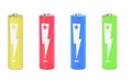 Batteries of the type AA isolated Royalty Free Stock Photo