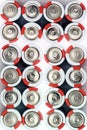 Batteries on white background. Several batteries Royalty Free Stock Photo