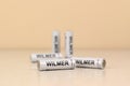 Batteries Wilmer AAA of JYSK company. Jysk is a Danish retail chain, selling household goods and mattresses, furniture and