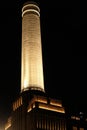 Battersea power station beautifully illuminated at night in London, England Royalty Free Stock Photo