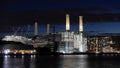 Battersea Power Station night view in London Royalty Free Stock Photo