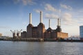 Battersea Power Station and the River Thames Royalty Free Stock Photo