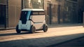 Delivery technology urban automobile vehicle robotic modern smart electricity auto battery robot car transportation