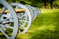 Battery of cannons ready to defend Valley Forge Royalty Free Stock Photo