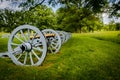 Battery of cannons ready to defend Valley Forge