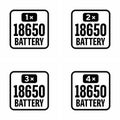 `18650 battery` capacity of rechargeable battery information sign