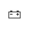 Battery car icon in simple design. Vector illustration Royalty Free Stock Photo