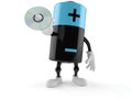 Battery character holding cd disc