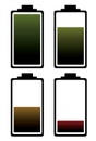 Battery charge color icon