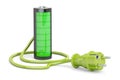 Battery charge concept, 3D rendering Royalty Free Stock Photo