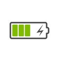 Battery charge icon, vector electrical power charger. Flat accumulator charge icon for smartphone Royalty Free Stock Photo