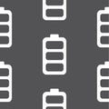 Battery charge icons seamless pattern. Royalty Free Stock Photo
