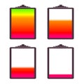 Battery charge levels illustration