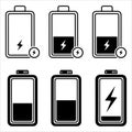 battery charge levels vector Royalty Free Stock Photo