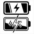 battery charge levels vector Royalty Free Stock Photo