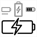 battery charge levels vector Royalty Free Stock Photo
