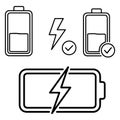 battery charge levels vector Royalty Free Stock Photo