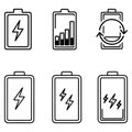 battery charge levels vector Royalty Free Stock Photo