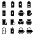 battery charge levels vector Royalty Free Stock Photo