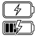 battery charge levels vector Royalty Free Stock Photo
