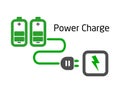 Battery charge with plug vector Royalty Free Stock Photo