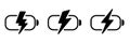 battery charge Thunderbolt Energy Flash Iconic Vector Logo