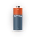 Battery charger with finger low batteries and indicators, high vector isolated.vector illustration Royalty Free Stock Photo