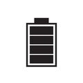 Full battery charge icon vector illustration. Free royalty image