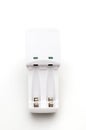 Battery charger on white Royalty Free Stock Photo