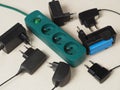 Battery chargers and extension cord