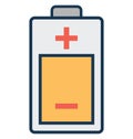Battery charging, battery level Isolated Vector Icon can be easily modified or edit Royalty Free Stock Photo